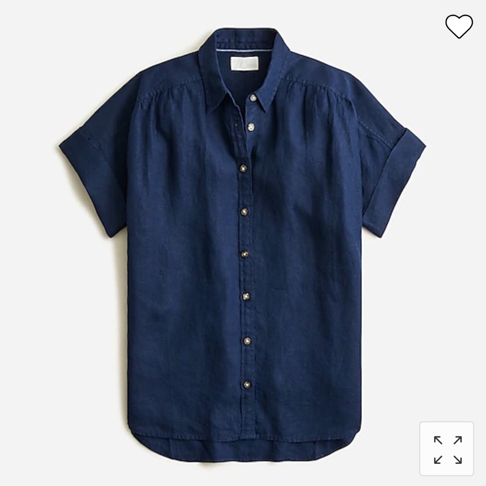 Relaxed-fit short-sleeve Baird McNutt Irish linen shirt in Black.